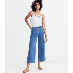 Madewell Emmett Wide Leg Crop Jeans Rosalie Wash